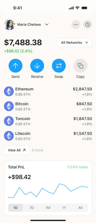 Mobile, portfolio